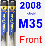 Front Wiper Blade Pack for 2008 Infiniti M35 - Hybrid