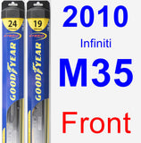 Front Wiper Blade Pack for 2010 Infiniti M35 - Hybrid