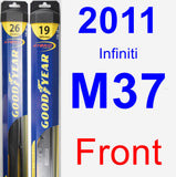 Front Wiper Blade Pack for 2011 Infiniti M37 - Hybrid