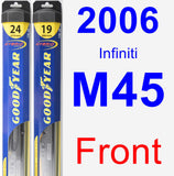 Front Wiper Blade Pack for 2006 Infiniti M45 - Hybrid