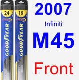 Front Wiper Blade Pack for 2007 Infiniti M45 - Hybrid