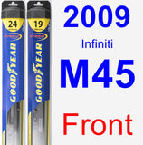 Front Wiper Blade Pack for 2009 Infiniti M45 - Hybrid