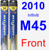 Front Wiper Blade Pack for 2010 Infiniti M45 - Hybrid