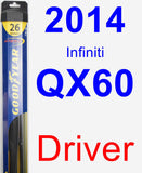 Driver Wiper Blade for 2014 Infiniti QX60 - Hybrid