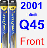 Front Wiper Blade Pack for 2001 Infiniti Q45 - Hybrid