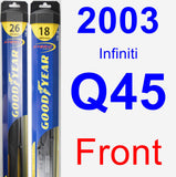 Front Wiper Blade Pack for 2003 Infiniti Q45 - Hybrid