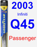 Passenger Wiper Blade for 2003 Infiniti Q45 - Hybrid