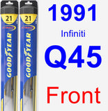 Front Wiper Blade Pack for 1991 Infiniti Q45 - Hybrid