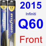 Front Wiper Blade Pack for 2015 Infiniti Q60 - Hybrid