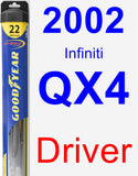 Driver Wiper Blade for 2002 Infiniti QX4 - Hybrid