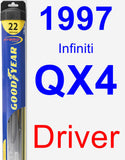 Driver Wiper Blade for 1997 Infiniti QX4 - Hybrid