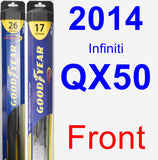 Front Wiper Blade Pack for 2014 Infiniti QX50 - Hybrid