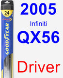 Driver Wiper Blade for 2005 Infiniti QX56 - Hybrid