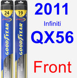 Front Wiper Blade Pack for 2011 Infiniti QX56 - Hybrid