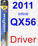 Driver Wiper Blade for 2011 Infiniti QX56 - Hybrid