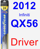 Driver Wiper Blade for 2012 Infiniti QX56 - Hybrid