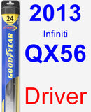 Driver Wiper Blade for 2013 Infiniti QX56 - Hybrid