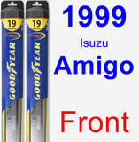 Front Wiper Blade Pack for 1999 Isuzu Amigo - Hybrid