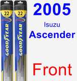 Front Wiper Blade Pack for 2005 Isuzu Ascender - Hybrid