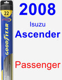 Passenger Wiper Blade for 2008 Isuzu Ascender - Hybrid