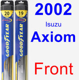 Front Wiper Blade Pack for 2002 Isuzu Axiom - Hybrid