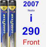 Front Wiper Blade Pack for 2007 Isuzu i-290 - Hybrid