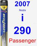 Passenger Wiper Blade for 2007 Isuzu i-290 - Hybrid