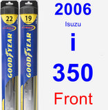 Front Wiper Blade Pack for 2006 Isuzu i-350 - Hybrid