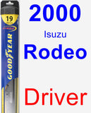 Driver Wiper Blade for 2000 Isuzu Rodeo - Hybrid