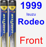 Front Wiper Blade Pack for 1999 Isuzu Rodeo - Hybrid