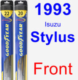 Front Wiper Blade Pack for 1993 Isuzu Stylus - Hybrid