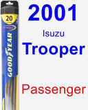 Passenger Wiper Blade for 2001 Isuzu Trooper - Hybrid