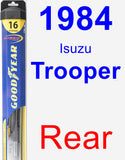 Rear Wiper Blade for 1984 Isuzu Trooper - Hybrid