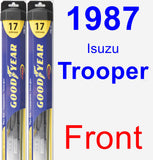 Front Wiper Blade Pack for 1987 Isuzu Trooper - Hybrid