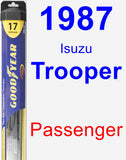 Passenger Wiper Blade for 1987 Isuzu Trooper - Hybrid