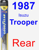 Rear Wiper Blade for 1987 Isuzu Trooper - Hybrid