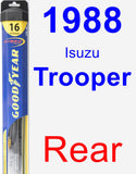 Rear Wiper Blade for 1988 Isuzu Trooper - Hybrid