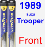 Front Wiper Blade Pack for 1989 Isuzu Trooper - Hybrid