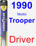 Driver Wiper Blade for 1990 Isuzu Trooper - Hybrid