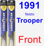 Front Wiper Blade Pack for 1991 Isuzu Trooper - Hybrid