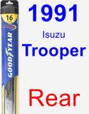 Rear Wiper Blade for 1991 Isuzu Trooper - Hybrid