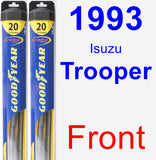 Front Wiper Blade Pack for 1993 Isuzu Trooper - Hybrid