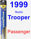 Passenger Wiper Blade for 1999 Isuzu Trooper - Hybrid