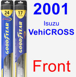 Front Wiper Blade Pack for 2001 Isuzu VehiCROSS - Hybrid