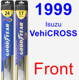 Front Wiper Blade Pack for 1999 Isuzu VehiCROSS - Hybrid