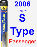 Passenger Wiper Blade for 2006 Jaguar S-Type - Hybrid