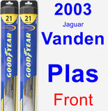 Front Wiper Blade Pack for 2003 Jaguar Vanden Plas - Hybrid