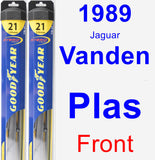 Front Wiper Blade Pack for 1989 Jaguar Vanden Plas - Hybrid