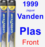 Front Wiper Blade Pack for 1999 Jaguar Vanden Plas - Hybrid