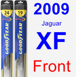 Front Wiper Blade Pack for 2009 Jaguar XF - Hybrid